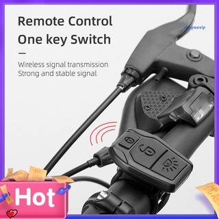 spvp control remoto inalámbrico inteligente led luz trasera antirrobo advertencia lámpara de alarma para equitación al aire libre