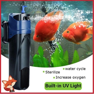 Fay 5W Durable filtración bomba de oxígeno jardín acuario filtro UV esterilizador ciclo de agua tanque de peces eficiente purificador de plástico