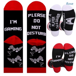 Rose Hombres Novedad Divertidos Calcetines Para Juegos Por Favor No Molestar Letras Tubo Hosiery