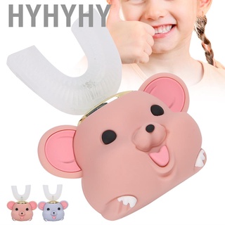 Hyhyhy Child 360 cepillo de dientes eléctrico ultrasónico automático de silicona cepillo de dientes blanqueado