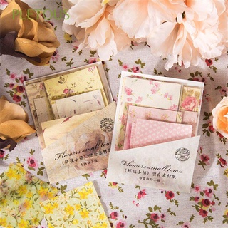 PLETOUS 30Sheets Diary Album Craft Paper Scrapbooking Flower Town Series Material Paper Journal Planner DIY Stationery Vintage Decorative