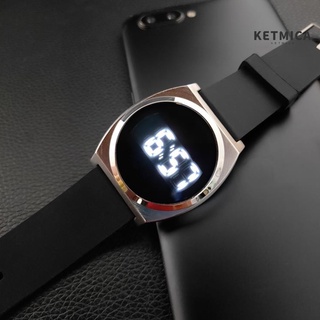 ketmica Simple Casual LED Touch Screen Digital Couple Watch Wristwatch Fashion Accessory