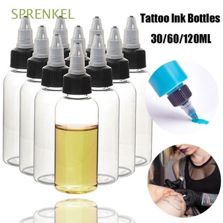 SPRENKEL with Twist Cap Pigment Container Empty Dropper Bottles Tattoo Ink Bottles Plastic Squeezable Makeup Tools Clear Refillable Bottles