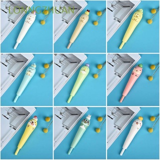 lonngzhuan pluma de presión creativa reducir el estrés neutro lápiz gel bolígrafos de espuma escolar firma regalos papelería 0.5mm tinta negra lápices de dibujos animados