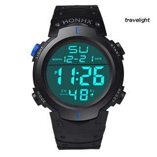 [TL] reloj de pulsera Digital Unisex con retroiluminación con correa ajustable HONHX (8)