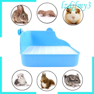 Cozylife conejo caja de arena para mascotas, inodoro, entrenador de esquina, limpiador de orinal para conejillos de indias Chinchilla Ferret Bunny, erizo, animales pequeños