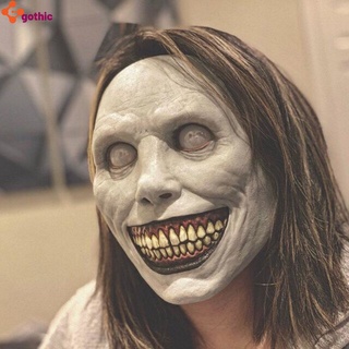 Nueva máscara de terror de Halloween COS exorcista sonrisa cara blanca ojos blancos máscara de demonio XIXI