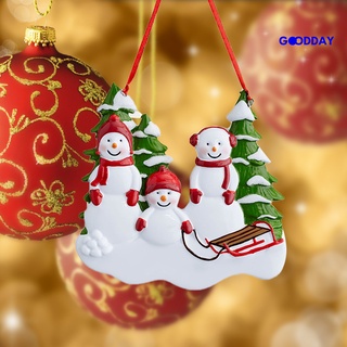 Colgante De Resina muñeco De nieve árbol De navidad decoración del hogar