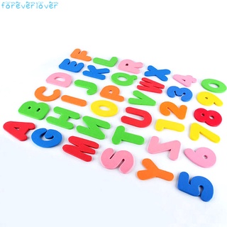 26 letras 10 números de espuma flotante juguetes de baño para niños bebé baño flotadores (7)