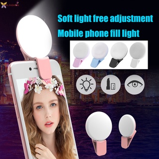 Tcxl LED luz de relleno teléfono móvil luz externa Mini portátil para regalos de belleza para niñas