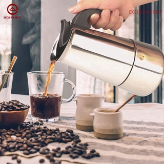 9 tazas de acero inoxidable percolador moka olla espresso cafetera adecuada para estufa y cocina de inducción (1)