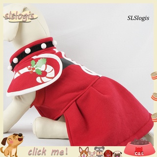 Sgg_Pet ropa patrón de dibujos animados Cosplay amigable con la piel perros capa capa para navidad