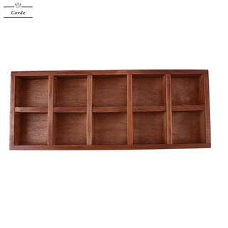 Covdes2 10 rejilla de madera suculenta maceta de escritorio caja de almacenamiento titular organizador