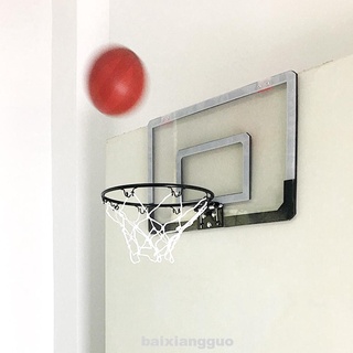 Transparente deportes Mini llanta de acero baloncesto aro conjunto (7)