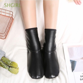 Shgirl 1 Par calcetines De cuero cálido cómodos antideslizantes Para hombre y mujer (1)