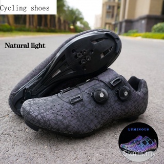 Cleats Zapatos De Velocidad De Carretera Zapatilla De Deporte De Los Hombres Plano De La Bicicleta De Calzado Especializado Mujer Luminoso Invierno Para Ciclismo Autobloqueo Profesional WVZg
