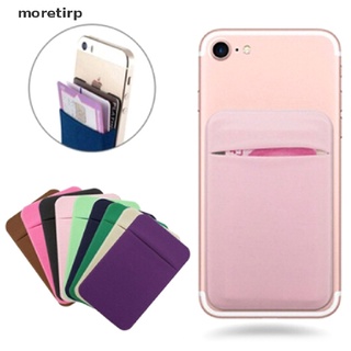 moretirp teléfono móvil tarjetas traseras cartera de identificación de crédito titular adhesivo adhesivo bolsillo co