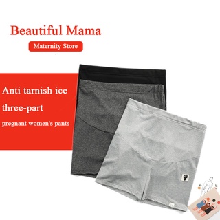 Embarazada Pantalones De Tres Partes anti Luz Hielo Fresco Seguridad Maternidad legging