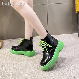fsdq01.coBotas cortas estilo británico para mujer 2021 nueva versión coreana de botas cortas de suela gruesa zapatos de mujer de moda con cordones bizcocho casual aumento de botas desnudas