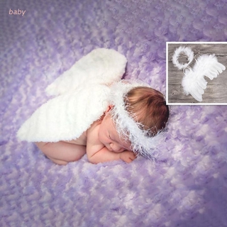 baobaodian bebé ángel ala con diadema recién nacido fotografía accesorios conjunto Fotografia traje trajes de tiro de fotos accesorios
