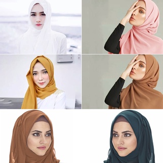 ifashion1 mujer musulmana gasa arrugada hiyab bufanda suave pañuelo islámico chal envolturas