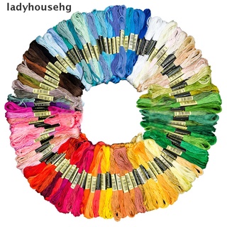 ladyhousehg 24/100/50 punto de cruz de algodón bordado hilo hilo hilo de coser madejas artesanía venta caliente