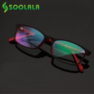 SOOLALA Blue Light Blocking Glasses For Girls Boys Kids Spectacles Frame Square Anti Blue Silicone Anti Slip Computer Glasses