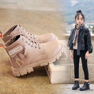 Zapatos de otoño e invierno para niñas Martin boots 2020 nuevos e invierno plus terciopelo zapatos para niños nieve zapatos de algodón