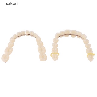 [sakari] dentadura dental de resina superior inferior a2 28 piezas/juego de herramienta de dentadura contorneada artificial [sakari]
