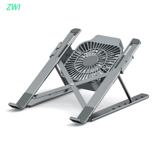 zwi - soporte de aluminio para portátil, soporte para ventilador de refrigeración, plegable, ajustable