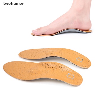 [twohumor] 1 par de plantillas ortopédicas de cuero con patas planas arco soporte ortopédico zapatos plantillas [twohumor]