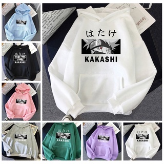 anime naruto kakashi hatake sharingan diseño sudadera con capucha de los hombres sudaderas con capucha de lana caliente streetwear anime unisex dropship ropa