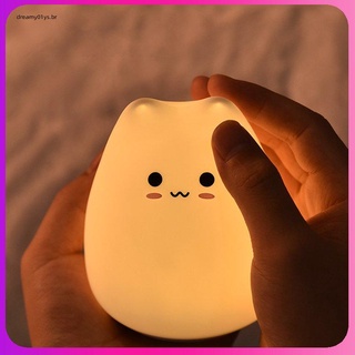 Promoción Colorida lámpara De silicón lindo y Colorido para mascotas luz nocturna (4)