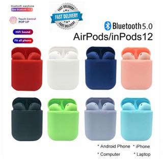 Macaron 9 colores i12 TWS Airpods Inpods auriculares inalámbricos Bluetooth auriculares auriculares auriculares deportivos auriculares con caja de carga