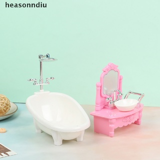 Heasonndiu Doll Simulation Bathtub Wash Basin Toilet Matching Model Children Girl Toys CO (9)