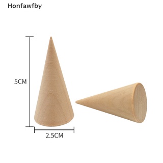 Honfawfby 5 Pcs/Set Ring Organizer Wooden Cone Creative Ring Holder Jewelry Display Holder *Hot Sale (7)