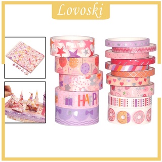 [LOVOSKI-9] Cinta de papel decoración Washi cinta de enmascaramiento Scrapbooking papelería suministros escolares