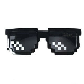 Black Thug Life Glasses Beach Glasses Thuglife 8bit Men New Mosaic Glasses Two-dimensional Sunglasses (6)