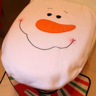 METTER1 cubierta de inodoro caliente Santa baño asiento de inodoro cubierta de navidad año nuevo decoraciones feliz alfombra muñeco de nieve mejor alfombrilla de inodoro/Multicolor (8)