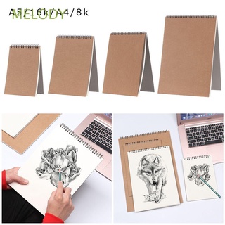 MELODY A5/16k/A4/8k Useful Watercolor Paper Professional Painting Notebook Sketchbooks Convenient Drawing Supplies Outdoor Stationery Artists Pupil Learning Graffiti Sketch