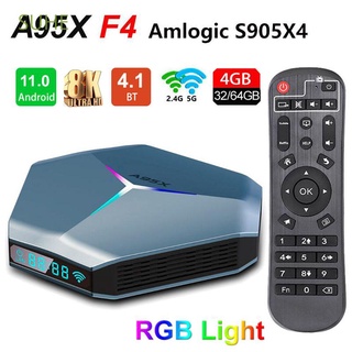 suhe a95x f4 home theater smart tv box video media player android 11 amlogic s905x4 bluetooth dual wifi rgb luz 4g 64gb 128gb youtube 3d 8k set top box