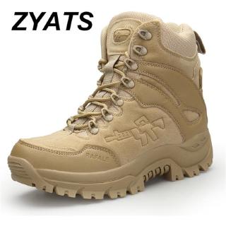 zyats hombres de alta calidad de cuero de seguridad botas de trabajo impermeable zapatos de herramientas
