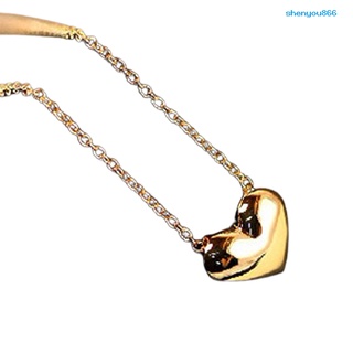 [SH] collar con colgante de corazón de amor elegante para mujer/cadena/accesorio de joyería/regalo (9)