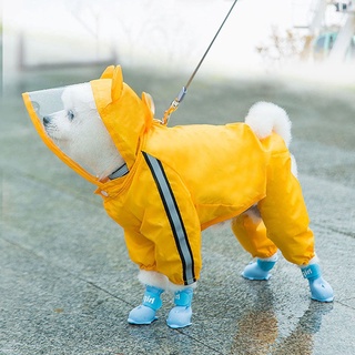Hospitality Pet gato perro impermeable con capucha reflectante cachorro pequeño perro impermeable chaqueta para perros suave transpirable malla perro ropa|Impermeables para perros (8)
