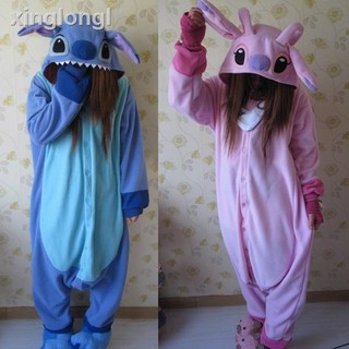 ☢#◎hombres y mujeres Stitch pijamas Animal Onesie rosa azul lilo Stitch mono pijama Cosplay disfraz pijama azul pi