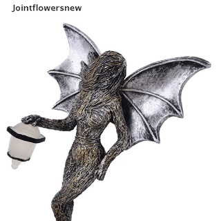 [jfn] elfos de ángel con linterna linterna de resina estatua de hadas miniatura al aire libre hada [jointflowersnew]
