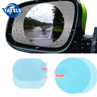 2 piezas antiniebla espejo de coche ventana transparente película antideslumbrante espejo protector impermeable impermeable pegatina (7)