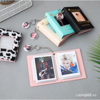 🙌 Lindo vaca 3 pulgadas álbum de fotos cuero 32 bolsillos para estrella KPOP BTS LOMO tarjeta Photocards colección Mini titular de fotos HKjg