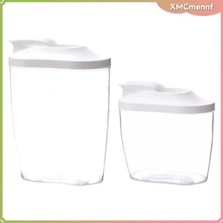 Clear Plastic Food Storage Container Cereal Box Flip Lid Dry Food Pasta (2)