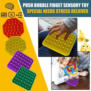 1x Push Pop burbuja sensorial Fidget juguete alivio del estrés necesidades especiales aula silenciosa
